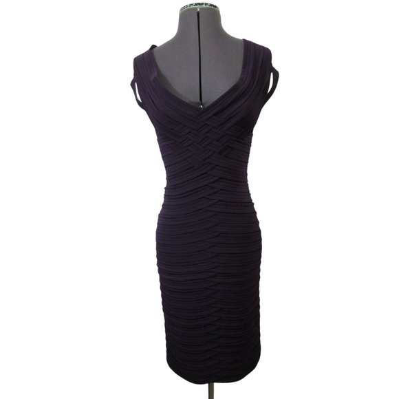 Cache purple bandage bodycon dress - Picture 1 of 12